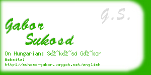 gabor sukosd business card